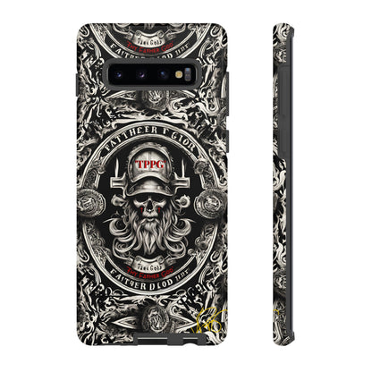 "Father God" iPhone/Google Pixel & Samsung Tough Phone Case (Black/Red & Grey)