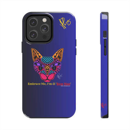 Cat Designs Phone Cases - iPhone/Samsung Galaxy & Google Pixel (Purple/Blue-Multi-Colored)