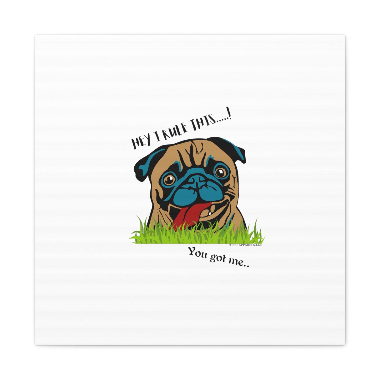 From our "TPPG Brand Pet Collection" ('HEY, I Rule This..")- Canvas Gallery Wraps - on White