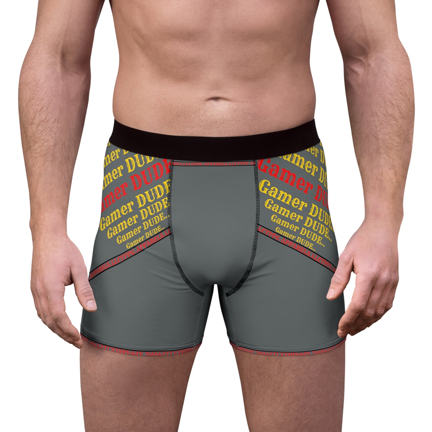 These Sexy yet Stylish 'Gamer' - "TPPG-Apparels" Brand Lightweight Men's Boxer Briefs in Dark Grey