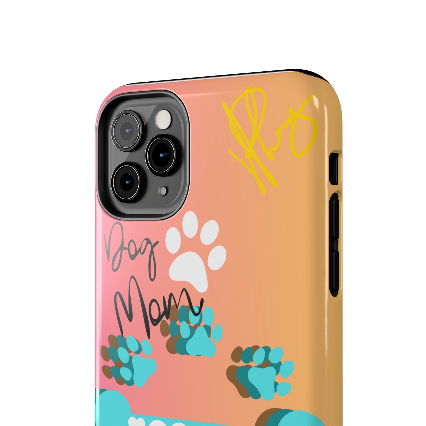 One of our Cutest "Dog Mom" Pet Designs (in a Multi-Colored Base Color) Verision from the 'TPPG Collection' Line carries Several sizes of the "iPhone Series" Tough Phone Cases