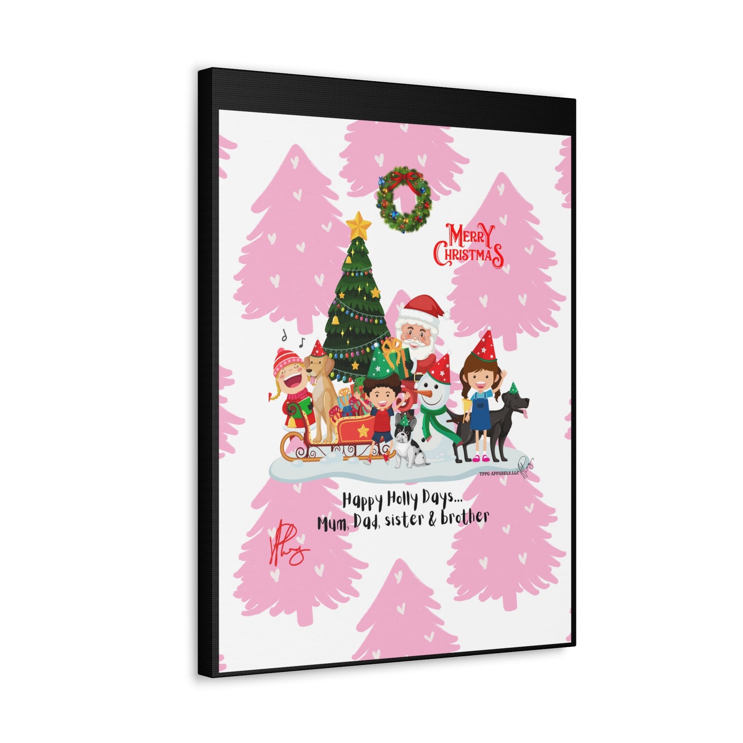 Holidays Time-"TPPG Brand Christmas Collection" - Canvas Gallery Wraps "- in Bold  familiar colors