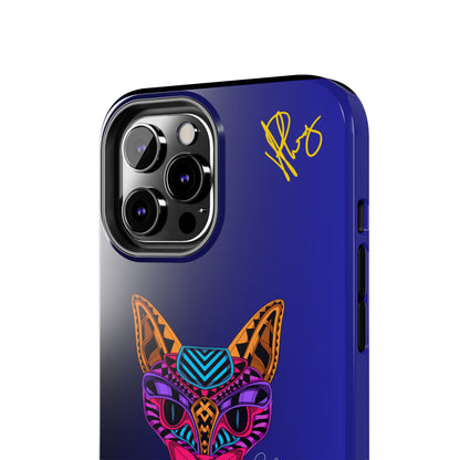 Cat Designs Phone Cases - iPhone/Samsung Galaxy & Google Pixel (Purple/Blue-Multi-Colored)