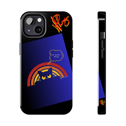 Our Cutest "Goo Night Meow.." Pet Designs (in a Bold Purple/Blue/Black Base Color) Verision from the 'TPPG Collection' Line carries Several sizes of the "iPhone Series" Tough Phone Cases