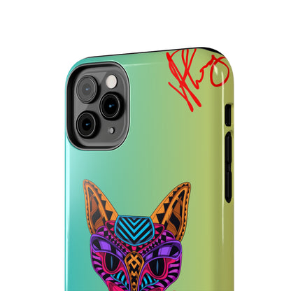 Pets Designed Phone Cases - iPhone/ Samsung Galaxy & GooglePixel ("Embrace Me.."1) (Green/Yellow Hue Color)