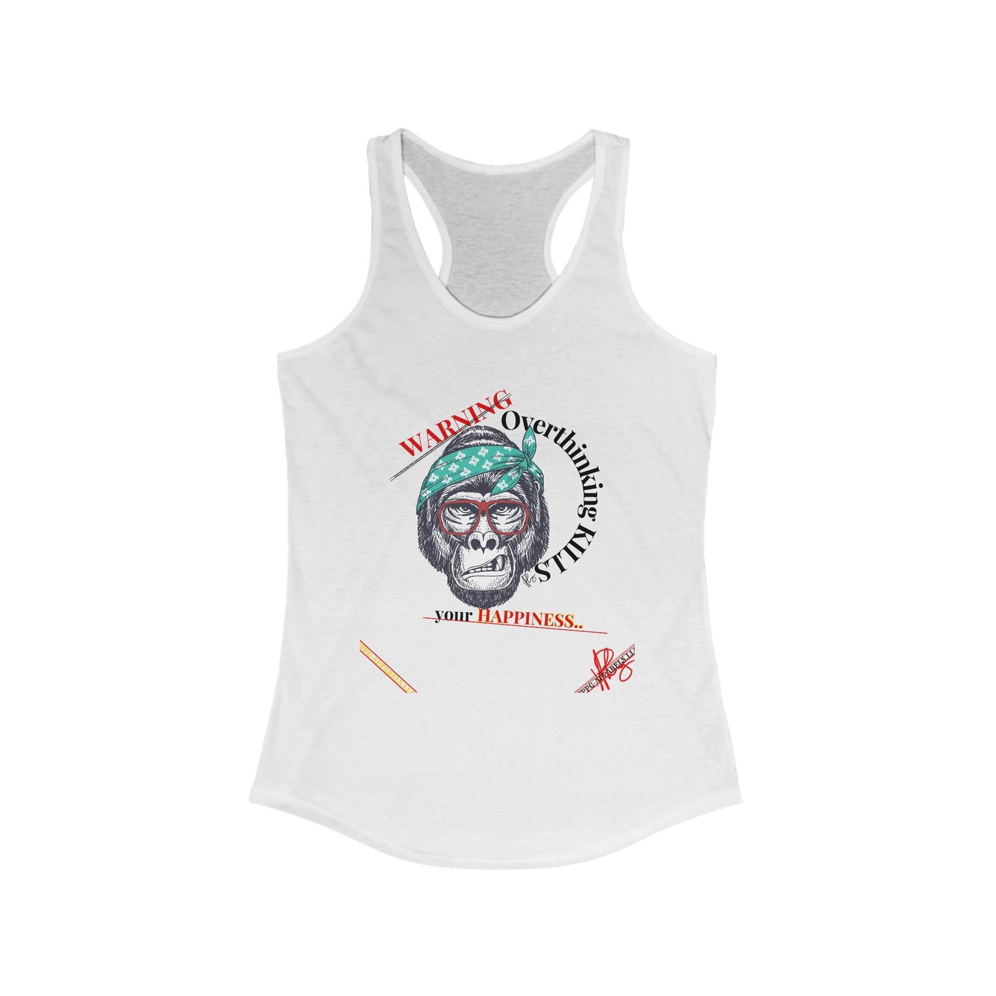 Women's (Gorilla WARNING) Racerback Tank Top