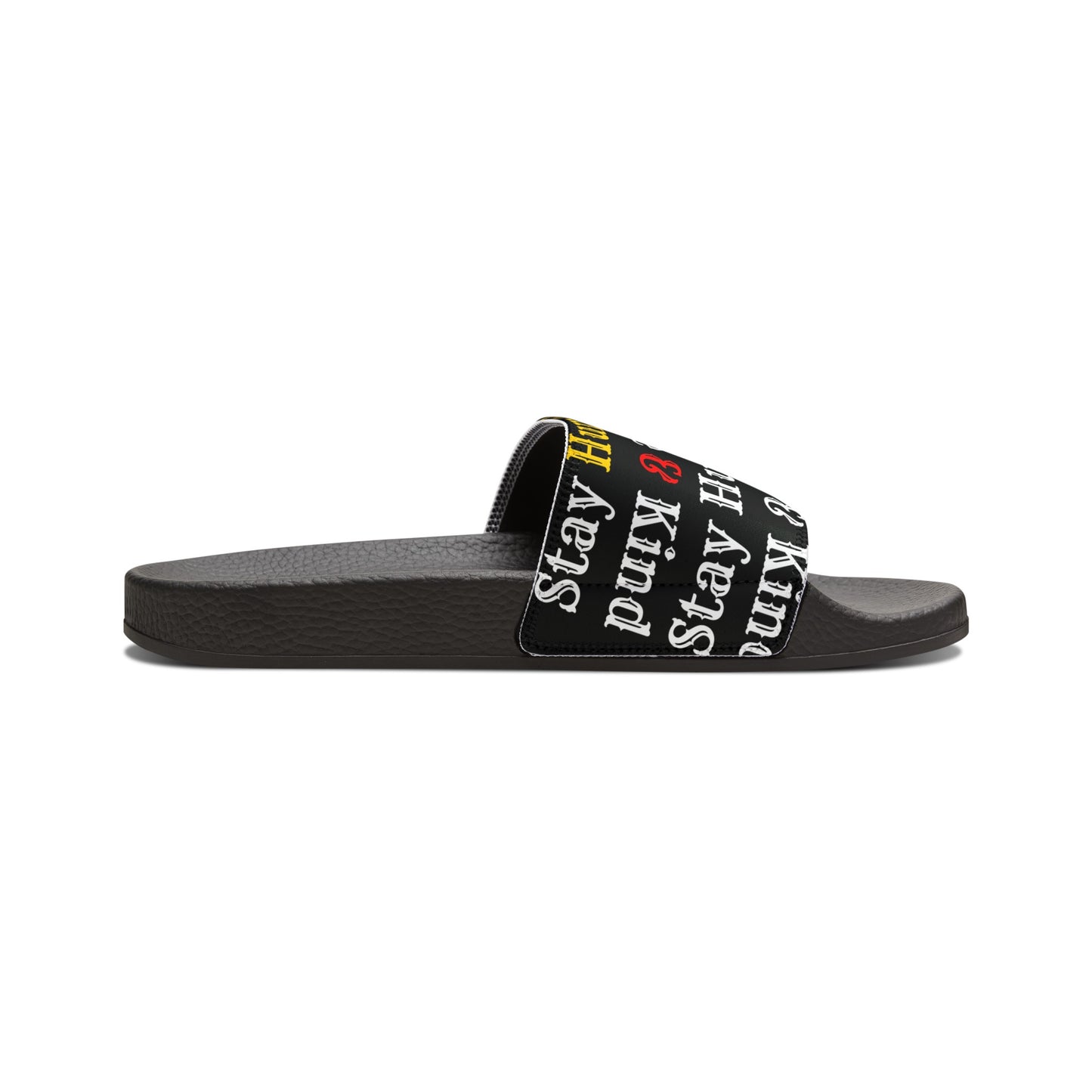 "Stay Humble & Kind" Men/Women's & Children Slide Sandals (Black)