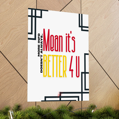 Vertical Poster "It’s Better 4U" (Matte)