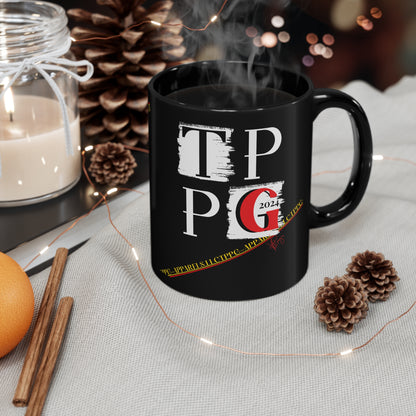 Black Glossy Finish 11oz Coffee/Tea Mug-from the 'TPPG Brand' "TPPG 2024" Collection