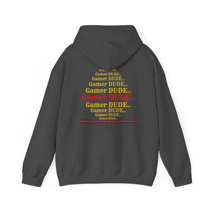 Our multi-color "Gamer" Style (Back & Front Facing) Design Print Unisex Heavy Blend™ Hooded Sweatshirt - 6 sizes & 10 colors to choose from