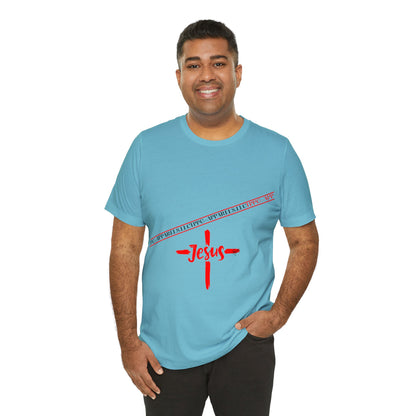 Unisex Jersey Short Sleeve Tee - 'Jesus/Faith' Design Style in Several colors