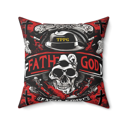 Square Shape "Father God Bikers" Pillow