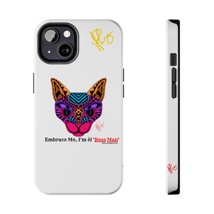 Cat Custom Designs Phone Cases - iPhone/Samsung Galaxy & Google Pixel (Multi-Colored White)