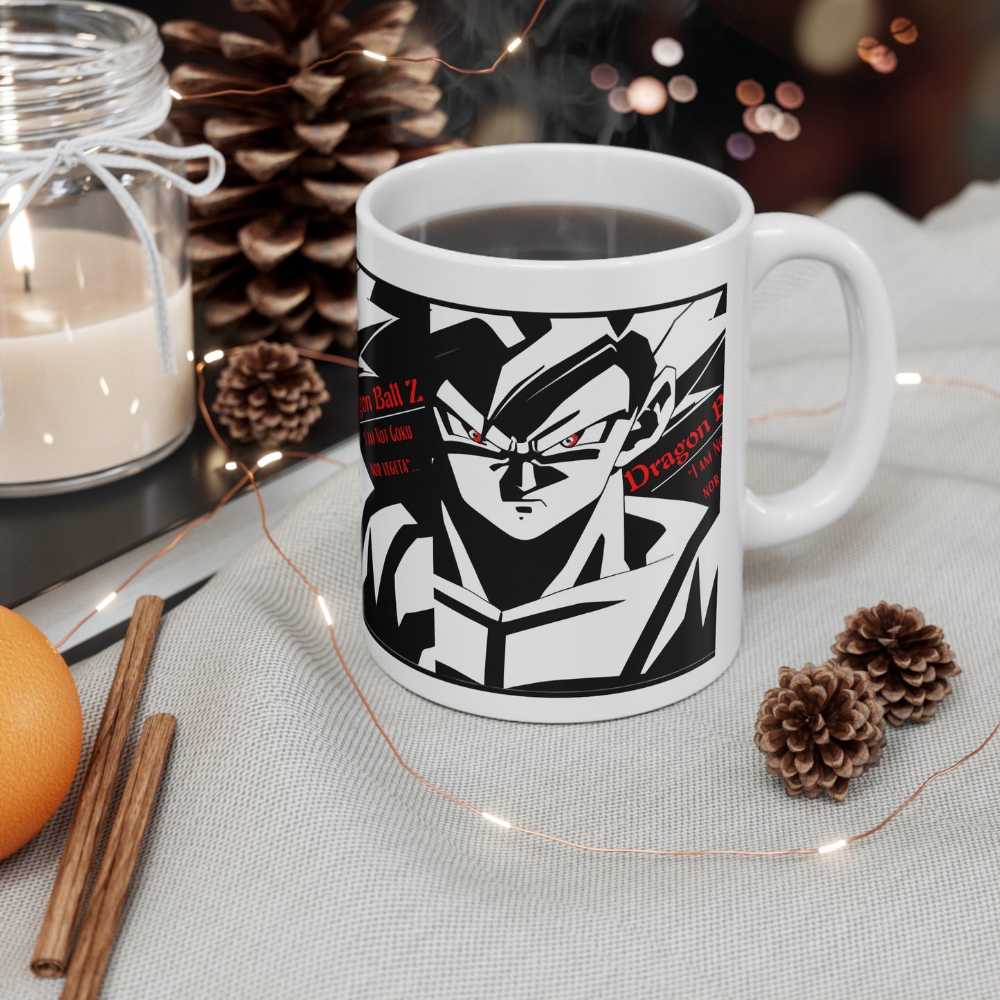 11oz White Old School "Dragon Ball Z-Anime/Manga" Classic Ceramic Mug from the 'TPPG-Apparels' Collection