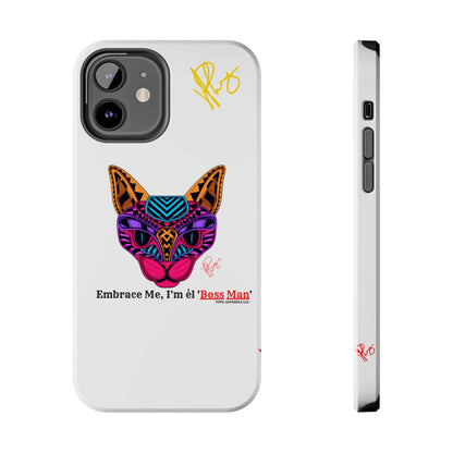 Cat Custom Designs Phone Cases - iPhone/Samsung Galaxy & Google Pixel (Multi-Colored White)