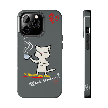 Another Lovely Grey - Cutie "Coffee Cat" Pet Design Verision from the 'TPPG Collection' Line carries Several sizes of the "iPhone Series" Tough Phone Cases