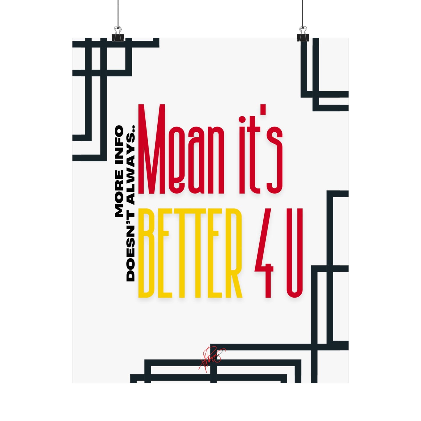 Vertical Poster "It’s Better 4U" (Matte)