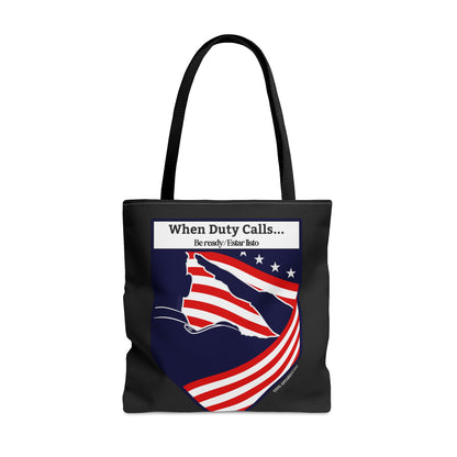 Our 3 sizes - Handy Millitary-front facing Style Design Tote Bag from the 'TPPG-Apparel' Brand