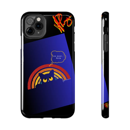 Our Cutest "Goo Night Meow.." Pet Designs (in a Bold Purple/Blue/Black Base Color) Verision from the 'TPPG Collection' Line carries Several sizes of the "iPhone Series" Tough Phone Cases