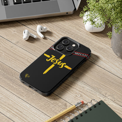 'iPhone Case' of A "Jesus/Faith" (Black)-Cute Cross Design 'TPPG Faith Collection'