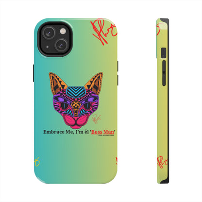 Pets Designed Phone Cases - iPhone/ Samsung Galaxy & GooglePixel ("Embrace Me.."1) (Green/Yellow Hue Color)