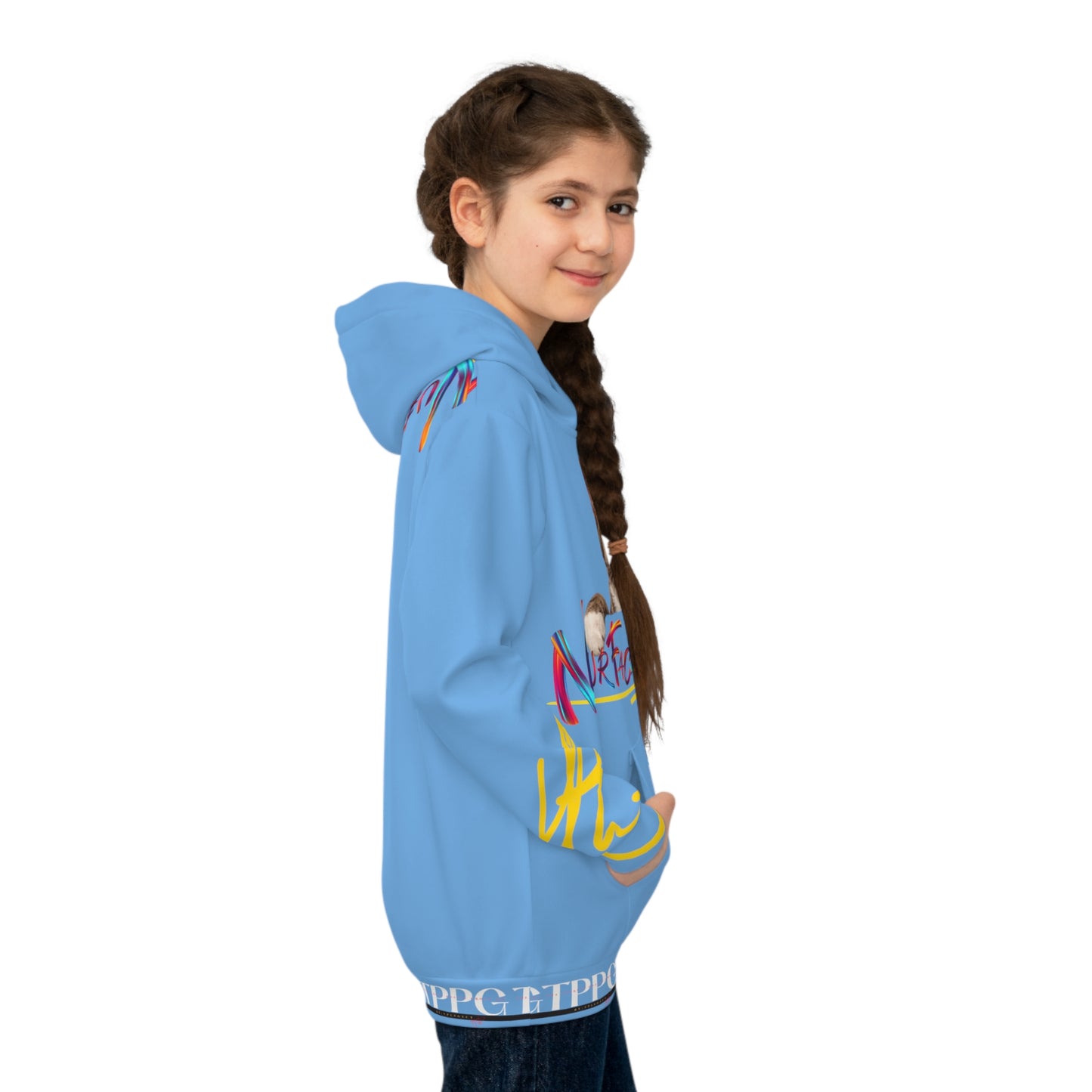 Kids/Children's (Lt. Blue) "TPPG Pet" Hoodie/Sweatshirt in 6 sizes