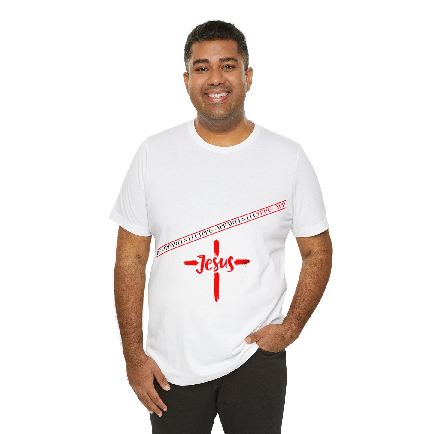 Unisex Jersey Short Sleeve Tee - 'Jesus/Faith' Design Style in Several colors