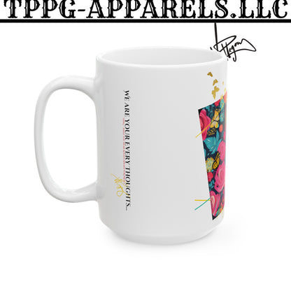 Vivid Bold "Happy Mom's Day" Floral Ceramic Mug - (11oz & 15oz)