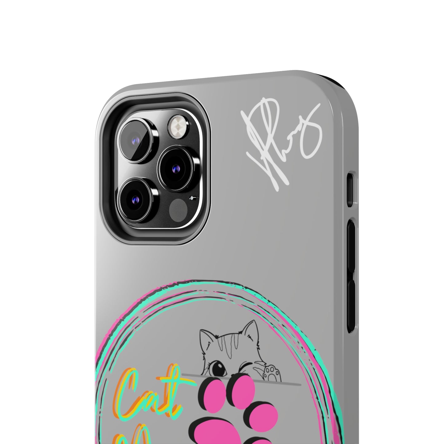 Here is another one of our Cutest "Cat Mom" Pet Designs (in a Light Grey Base Color) Verision from the 'TPPG Collection' Line carries Several sizes of the "iPhone Series" Tough Phone Cases