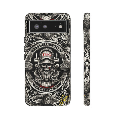 "Father God" iPhone/Google Pixel & Samsung Tough Phone Case (Black/Red & Grey)