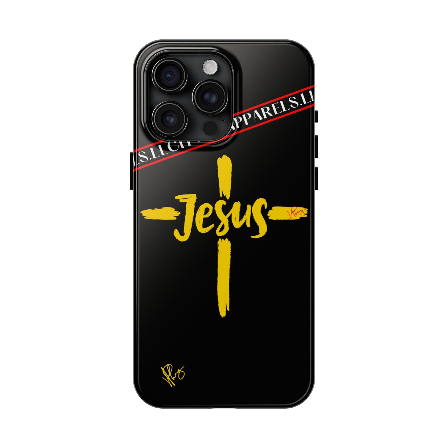 'iPhone Case' of A "Jesus/Faith" (Black)-Cute Cross Design 'TPPG Faith Collection'