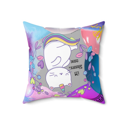 (Toddler/Kid) Spun Polyester Square Pillow (4 sizes-Lt. Grey Bgd) - By: "TPPG KIds Collection"