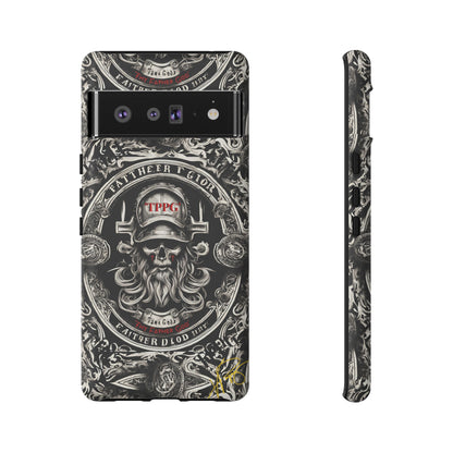 "Father God" iPhone/Google Pixel & Samsung Tough Phone Case (Black/Red & Grey)