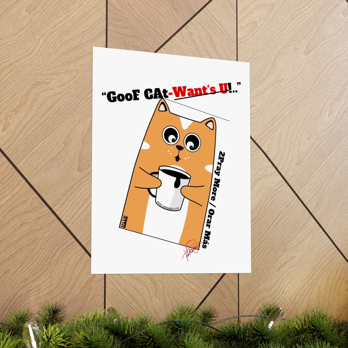 Vertical "GooF CAt" Matte Posters