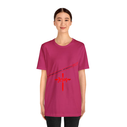 Unisex Jersey Short Sleeve Tee - 'Jesus/Faith' Design Style in Several colors