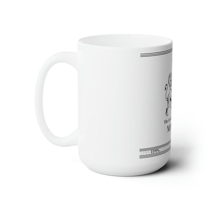 White 15oz Sleek "Faith Base Infused Style" Ceramic Mug - by the 'TPPG-Apparels' Brand Collection