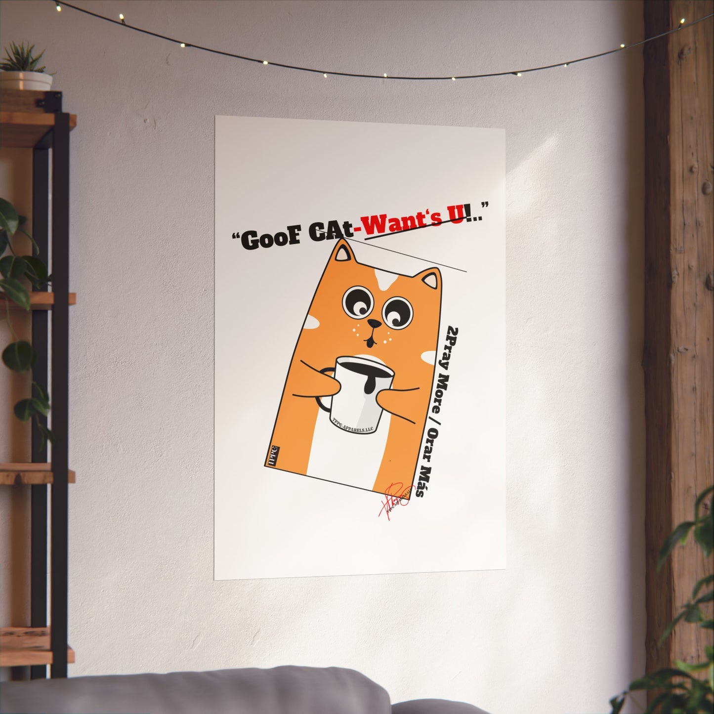 Vertical "GooF CAt" Matte Posters