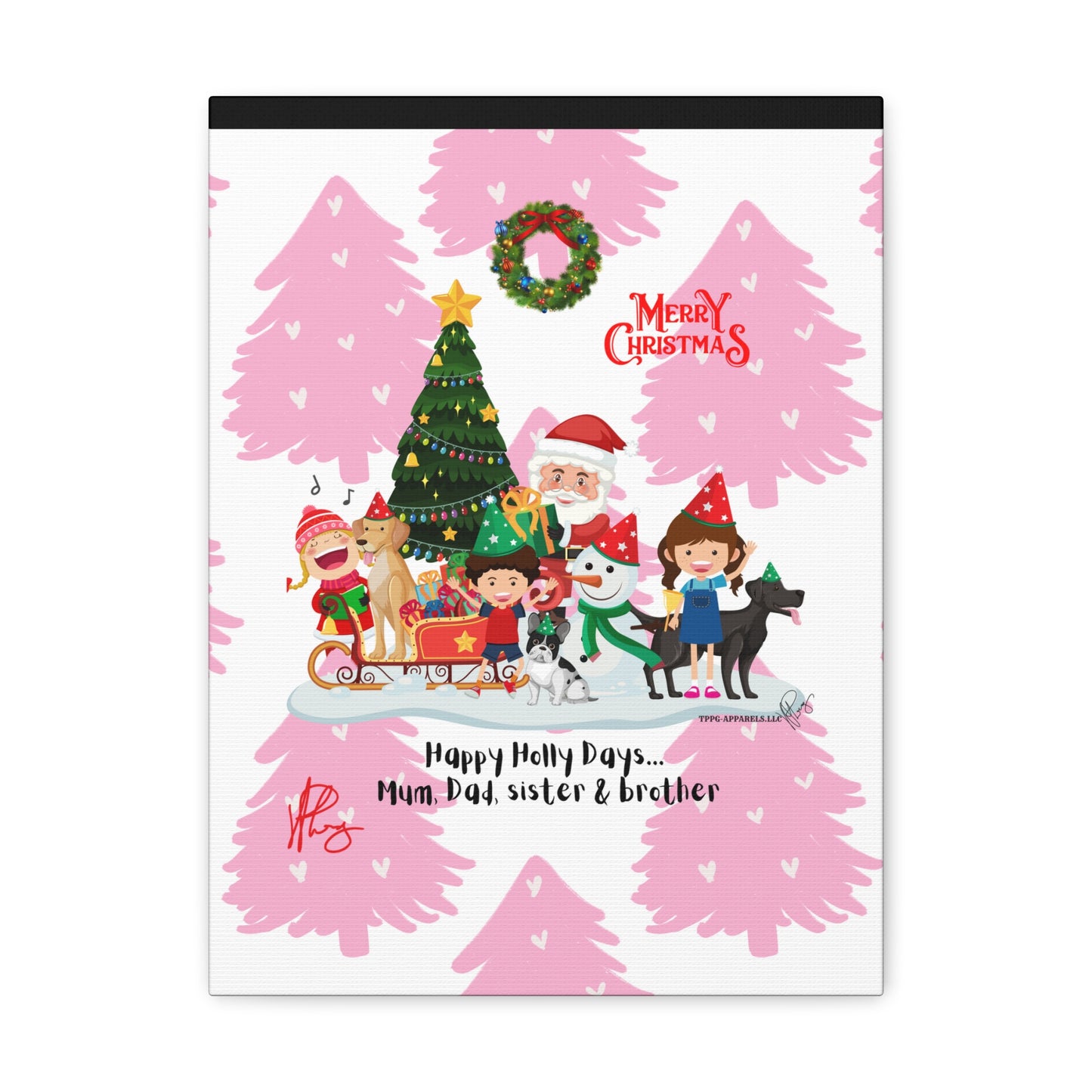 Holidays Time-"TPPG Brand Christmas Collection" - Canvas Gallery Wraps "- in Bold  familiar colors