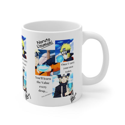 11oz White "Naruto Uzumaki-Anime/Manga" Classic Ceramic Mug from the 'TPPG-Apparels' Collection