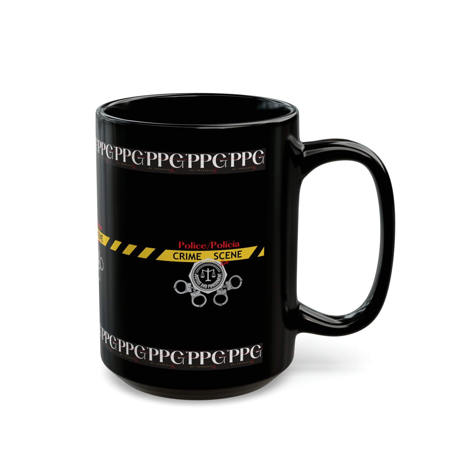 Black "Crime Scene/Policía" Mug (11oz & 15oz)