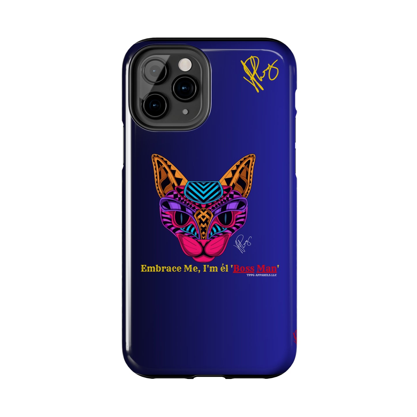 Cat Designs Phone Cases - iPhone/Samsung Galaxy & Google Pixel (Purple/Blue-Multi-Colored)