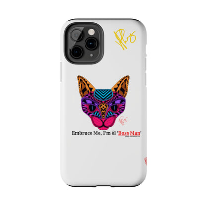 Cat Custom Designs Phone Cases - iPhone/Samsung Galaxy & Google Pixel (Multi-Colored White)