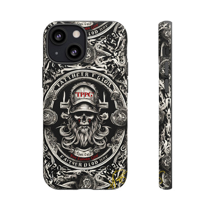 "Father God" iPhone/Google Pixel & Samsung Tough Phone Case (Black/Red & Grey)