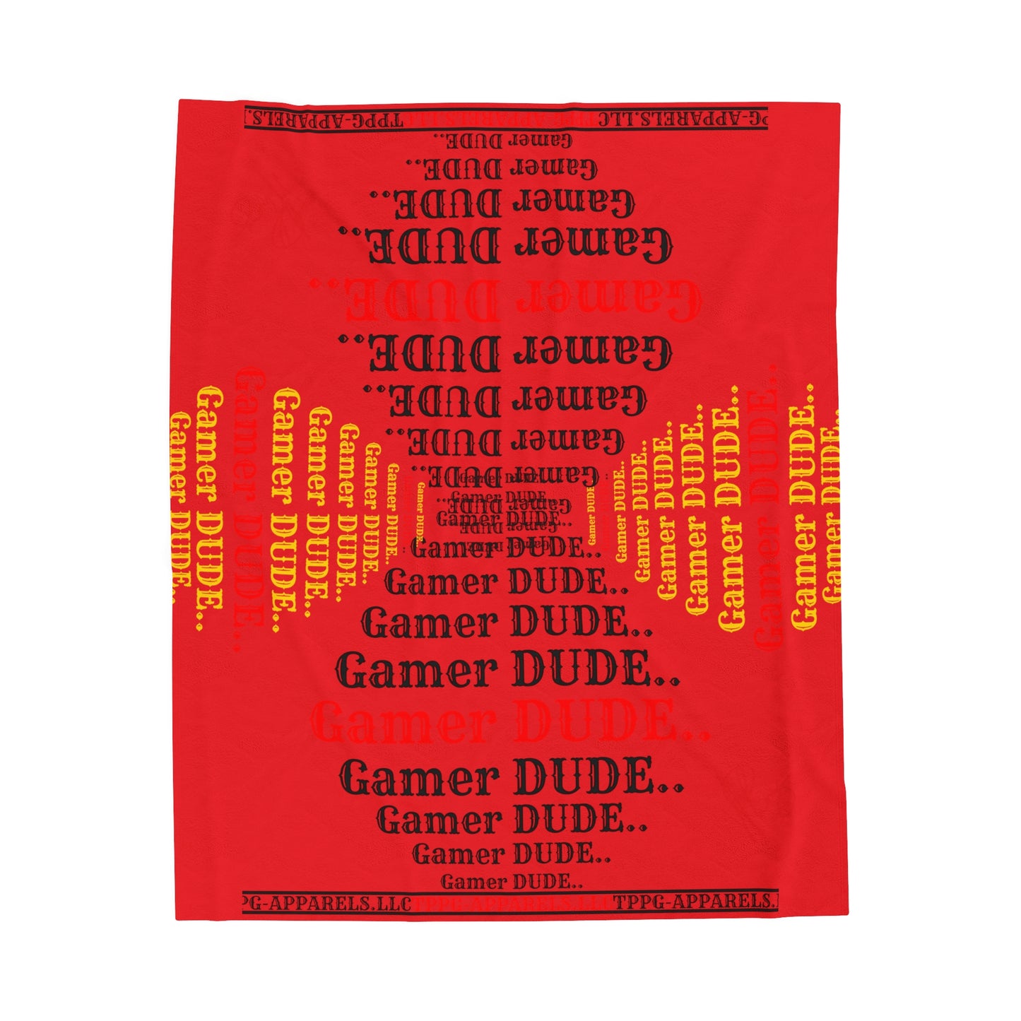 Another Gamer Style Blanket from the "TPPG-Apparels" Brand Presents one of it's koolest designs on this Red Velveteen Plush Blanket