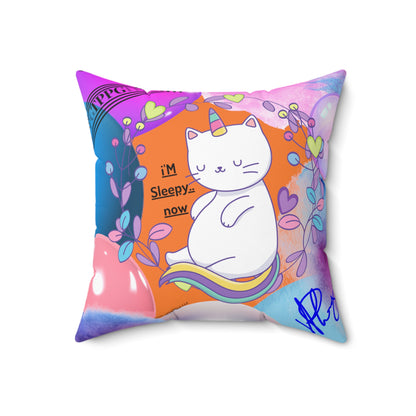 (Children) Spun Polyester ('1 Side') Square Pillow (4 sizes-Crusta Bgd) - By: "TPPG KIds Collection"