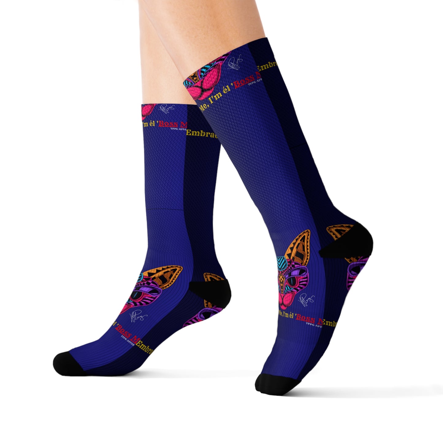 Musculine, Sexy & Sleek High Quality Cushioned 'TPPG Cat Design Brand' Multi Color Style Socks