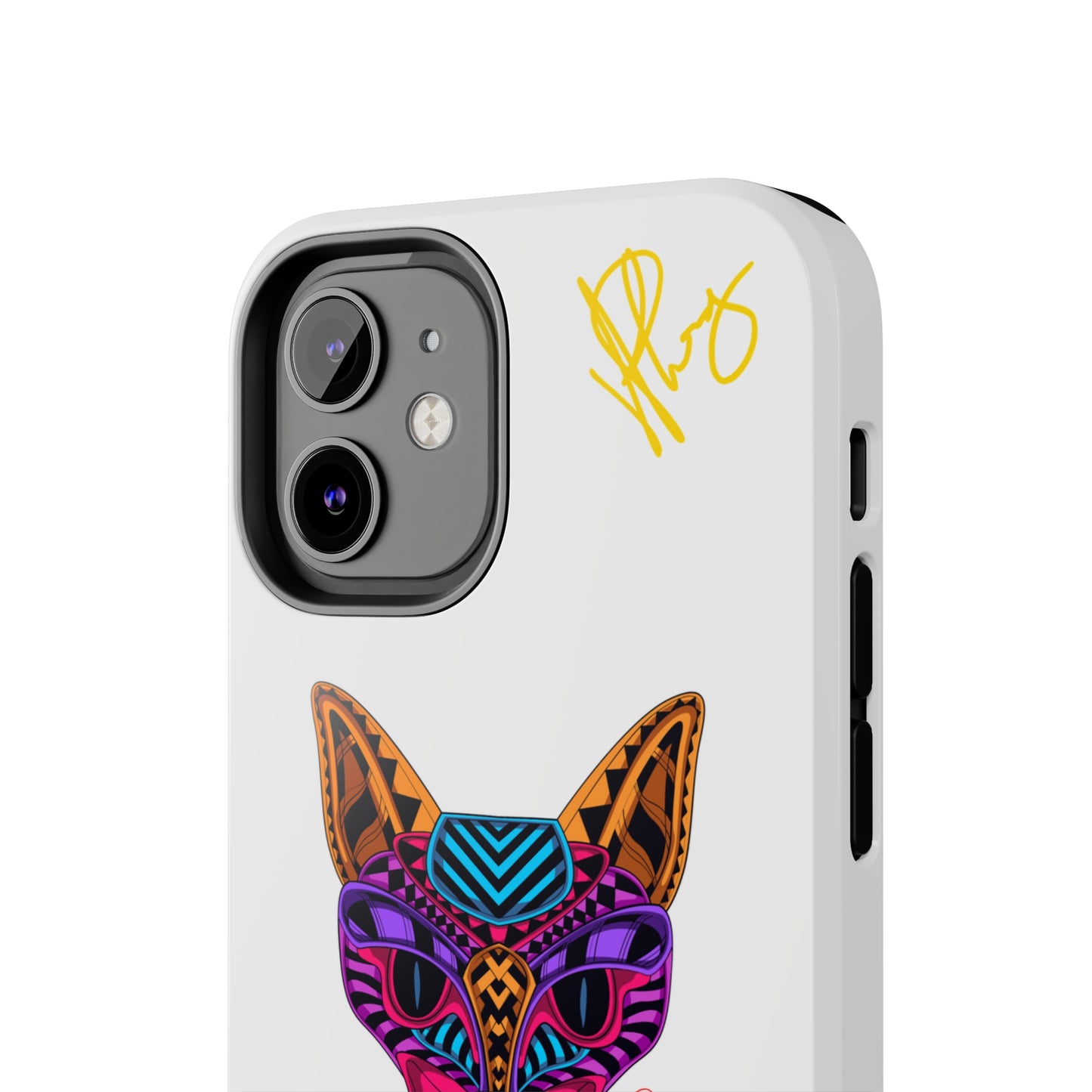 Cat Custom Designs Phone Cases - iPhone/Samsung Galaxy & Google Pixel (Multi-Colored White)