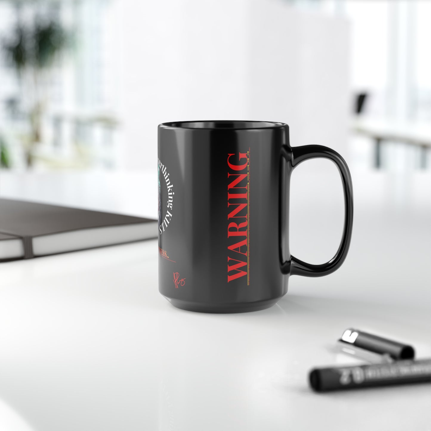 Black (WARNING) Mug (Sizes: 11oz & 15oz)