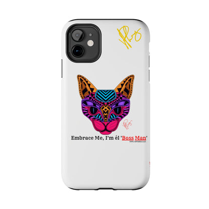 Cat Custom Designs Phone Cases - iPhone/Samsung Galaxy & Google Pixel (Multi-Colored White)