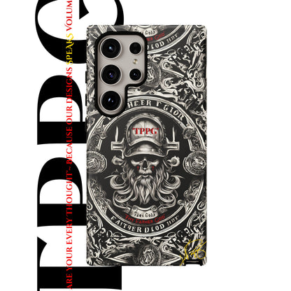 "Father God" iPhone/Google Pixel & Samsung Tough Phone Case (Black/Red & Grey)